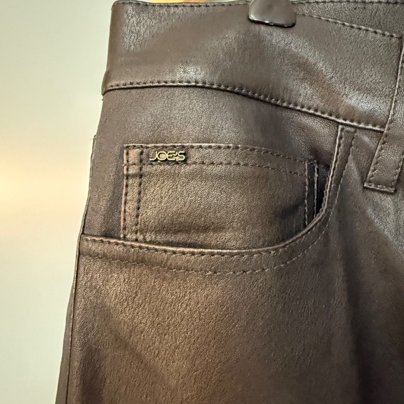 Joe's Jeans Black Lambskin Jeans - Picture 2 of 8